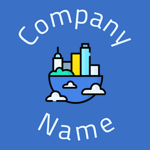Floating island on a Free Speech Blue background - Tecnología