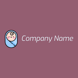 Baby logo on a Mauve Taupe background - Crianças & Cuidados