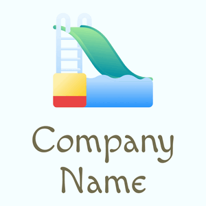 Columbia Blue Water slide on a Azure background - Jeux & Loisirs