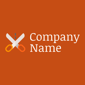 Scissors logo on a Harley Davidson Orange background - Moda & Belleza
