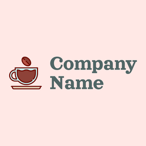 Maroon Coffee cup on a Misty Rose background - Nourriture & Boisson