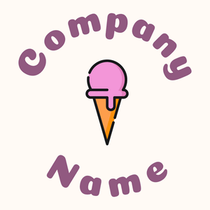 Ice cream cone logo on a Seashell background - Nourriture & Boisson