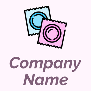 Condom logo on a Lavender Blush background - Medizin & Pharmazeutik