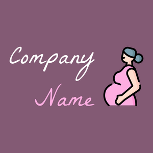 Pregnancy logo on a Trendy Pink background - Niños & Guardería