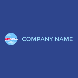 Private jet logo on a Fun Blue background - Automobili & Veicoli