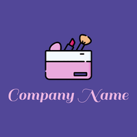 Makeup logo on a Dark Slate Blue background - Mode & Schoonheid