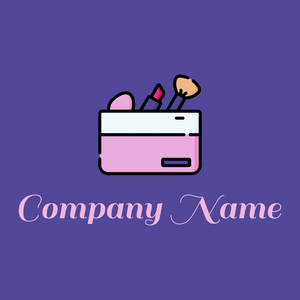 Makeup logo on a Dark Slate Blue background - Mode & Schoonheid