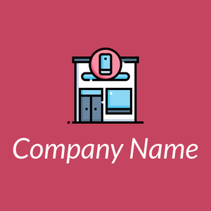 Gadget store logo on a Mandy background - Computadora