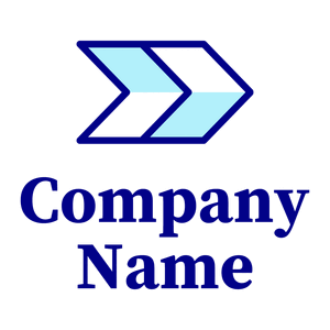 Columbia Blue Chevrons on a White background - Abstrakt