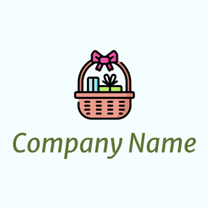 Gift basket logo on a Azure background - Kleinhandel