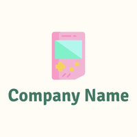 Game boy logo on a Floral White background - Abstrait
