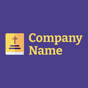 Bible logo on a Dark Slate Blue background - Religion