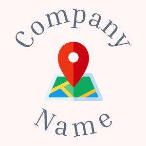 Map logo on a Snow background - Communications