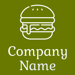 Hamburger logo on a green background - Cibo & Bevande