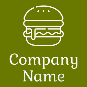 Hamburger logo on a green background - Eten & Drinken