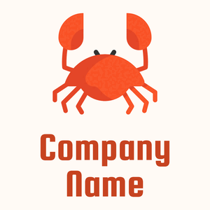 Outrageous Orange Crab on a Seashell background - Animales & Animales de compañía
