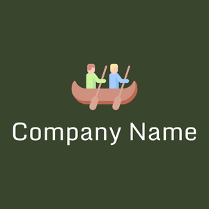 Canoe logo on a green - Sport