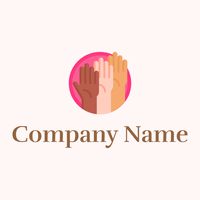 Hand up logo on a Snow background - Caridade & Empresas Sem Fins Lucrativos