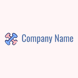 Dumbbells logo on a Snow background - Sport