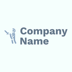 Warrior logo on a Azure background - Abstrato