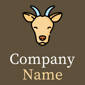 Goat logo on a Brown Derby background - Tiere & Haustiere
