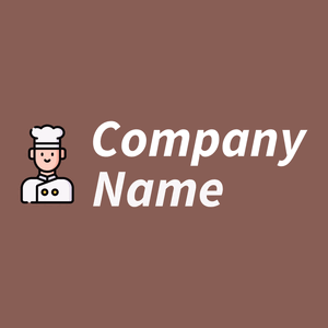 Chef logo on a Rose Taupe background - Alimentos & Bebidas