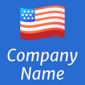 Usa on a Cerulean Blue background - Abstrait
