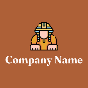 Sphinx logo on a Orange Roughy background - Abstracto