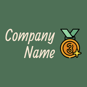 Bronze medal logo on a Como background - Deportes
