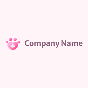 Veterinarian logo on a Lavender Blush background - Animais e Pets