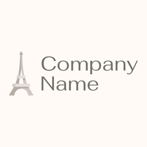 Eiffel tower logo on a Seashell background - Arquitetura