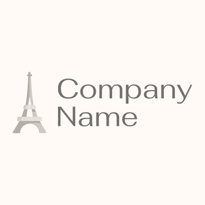 Eiffel tower logo on a Seashell background - Architektur