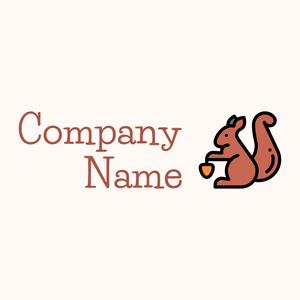 Squirrel logo on a Seashell background - Dieren/huisdieren