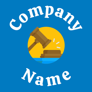 Law logo on a Navy Blue background - Empresa & Consultantes