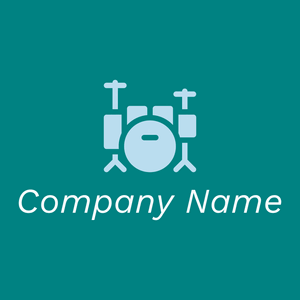 Drum logo on a Teal background - Arte & Intrattenimento
