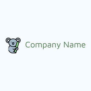 Koala logo on a Alice Blue background - Animali & Cuccioli