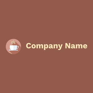 Coffee logo on a Copper Rust background - Essen & Trinken