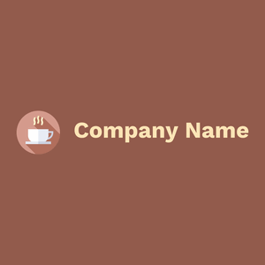 Coffee logo on a Copper Rust background - Cibo & Bevande