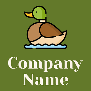 Black Duck on a Rain Forest background - Animales & Animales de compañía