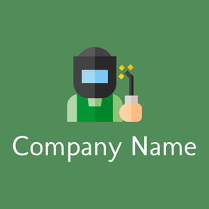 Welder logo on a Hippie Green background - Construcción & Herramientas