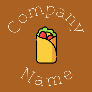Kebab logo on a Rich Gold background - Cibo & Bevande