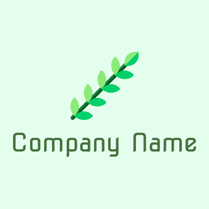 Plant logo on a Honeydew background - Agricoltura