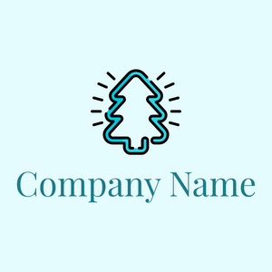 Neon logo on a Light Cyan background - Abstracto