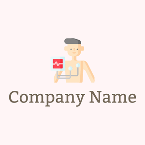 Heart check logo on a beige background - Medical & Farmacia