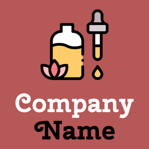 Essential oil logo on a Blush background - Spa & Esthetica