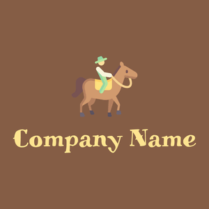 Horse logo on a Dark Wood background - Automóveis & Veículos