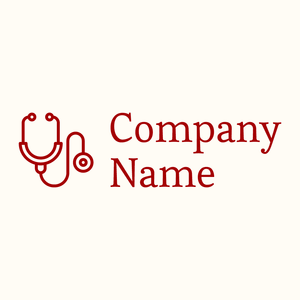 Stethoscope logo on a Floral White background - Medical & Pharmaceutical
