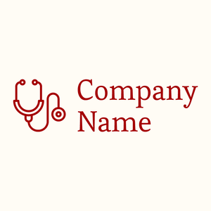 Stethoscope logo on a Floral White background - Hospital & Farmácia
