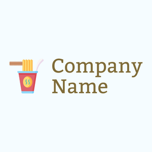 Instant noodles logo on a Alice Blue background - Cibo & Bevande