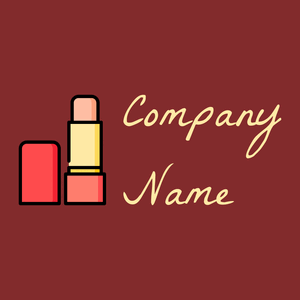 Lip balm logo on a Flame Red background - Mode & Beauté